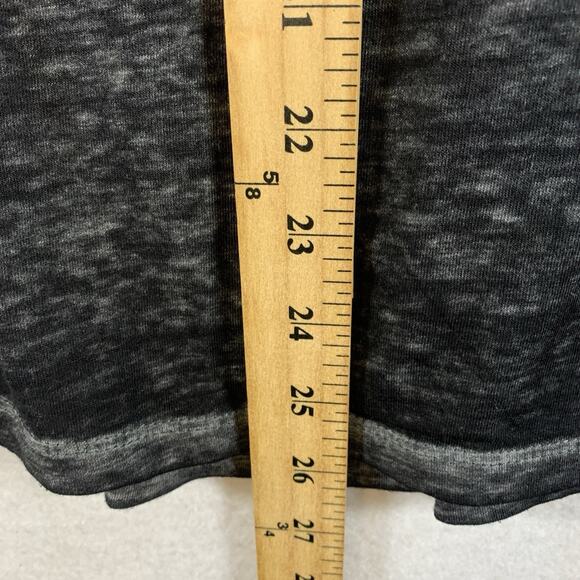 Derek Heart Women Y2K Grunge Semi Sheer Top Sz XL Black Faded Wash Punk Baddie - Picture 7 of 12